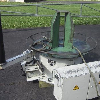 Wafios#AHL-41Dpower uncoiler, dancer arm,3300 lb load cap,0-80 RPM,42" plate dia