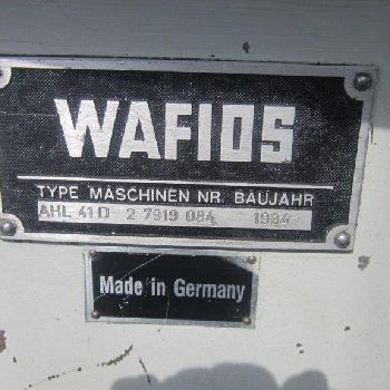 Wafios#AHL-41Dpower uncoiler, dancer arm,3300 lb load cap,0-80 RPM,42" plate dia