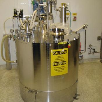 52.83 gal.Packo, 200 liter receiver,Stainless Steel,non-jacketed,flat removable bolt-on top,dish bottom,38" diameter x 20 straight side,#32369