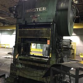 150 Ton,Minster#P2-150, hi-speed,s/n #21630,2" str,22 SH,4 adj,54 x 40 bed,0-200 SPM