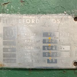 Littleford#2000E, Blender mixer, Stainless Steel, 73 cu.ft. total cap,42 cu.ft. working cap,60 HP,1973,#70752