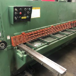 10 ga. x 10’Atlanticshear, 32" /39 back gauge, 40 sq.arm, 15 HP, 10-25 SPM, serial #65111, 1983