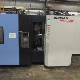 Doosan #HP5100, 33.5" X,27.6 Y,29.5 Z,19.7 pallets,60 ATC,12000 RPM,Fanuc 3li,2010