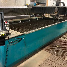 Techni#TJ4000X3, 144" x 72, 53000 psi, 700 IPM, 8 material thickness, 40 HP, 2013