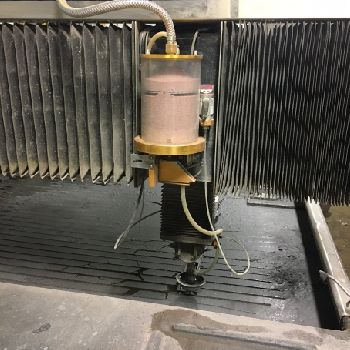 Techni#TJ4000X3, 144" x 72, 53000 psi, 700 IPM, 8 material thickness, 40 HP, 2013