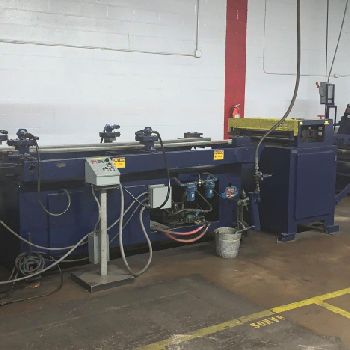 36" x .05 ASL #1000-DECOILER, 5-roll straightener, deburring &amp; stacking line, #11422