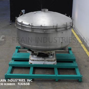 66"BF Gump#CP-53, Stainless Steel, inline sifter/ screener, 8 top center inlet, bolt down cover, (3) self cleaning screens