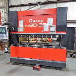 88 Ton,Amada#HFE8025, 8.5â€™ OA,83" BH,Operateur 8-Axis CNC,6-Axis CNC,2004,#29579