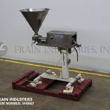 Simplex#AIR-QT, 4 head semi-automatic piston filler, 5-20 strokes per minute