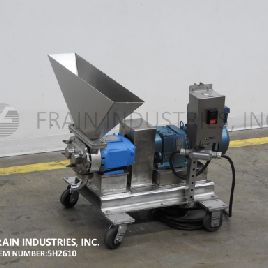 36 GPM @ 200 psi,Waukesha#34, positive displacement pump with 316 Stainless Steel contact parts, 32" W x 6 L x 12 D hopper, 2 HP