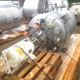 Reactor / hervidor de acero inoxidable 316L de 600 galones, con camisa de 1/2 tubo y dispersor Greerco de alta velocidad (2 disponibles)