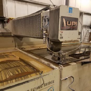 Flow#IFB, 6â€™ x 24â€™, CNC water jet cutting, dynamic cutting head, 87000 psi, 50 HP, 2009