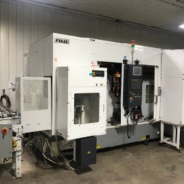 Fuji#ANW-41T, CNC twin spindle automated lathe,10" chuck,2.6 spindle bore,Fanuc 0iTD,2012 (2 available)