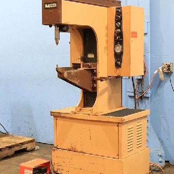 6 Ton,Haeger#HP6-B, hardware insertion, 18" throat, foot pedal, batch counter, 1-1/2 HP, #156843