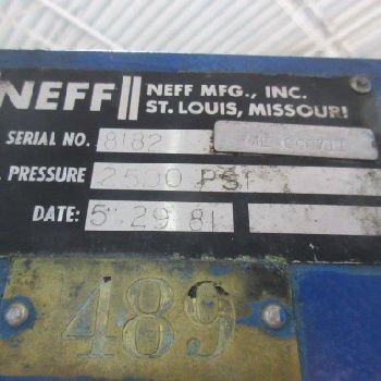 50 Ton,Neff#H-SERIES, 10" str.,4-post,guided ram,22 x 16 bed,16 max opening,1981