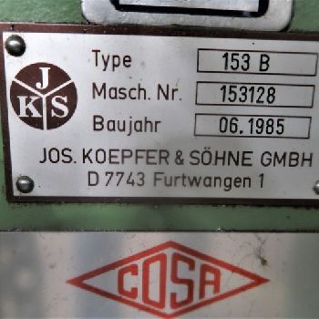 Koepfer#153, precision gear hobbing machine with loader, 2 module, 1985