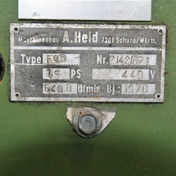 No.F90A Heldbeveler, 6400 RPM, s/n 21421671, 1970, #53940