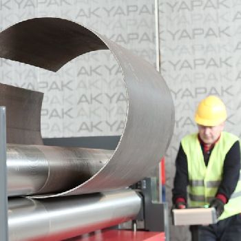 6’ x 3/8"Akyapak#AHS-20/08, 4-Roll,10 HP,manual PLC control,vari-spd,oil cooler