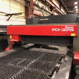Amada # FO3015, 4000 watts, 120 "X, 60 Y, 2 pllts, Fanuc 160iL, dépoussiéreur pour refroidisseur, # 29659
