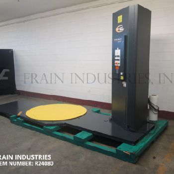 Wulftec#WSML-150-B, semi-automatic, low-level, stretch wrapper, up to 35 pallets per hour (2 available)