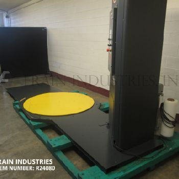 Wulftec#WSML-150-B, semi-automatic, low-level, stretch wrapper, up to 35 pallets per hour (2 available)