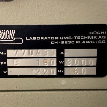 Buchi#B190, Spray Dryer, #3348-10