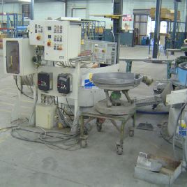 Walther Trowalfinisher &amp; washing system w/(2) vibratory bowls, 1996