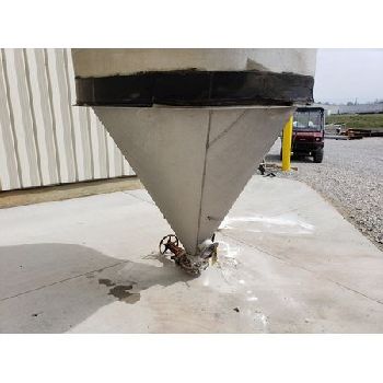 Brismet #T-6061-T6-ALUM, aluminum silo, 350 cu.ft., storage bin cone hopper, bristol metal, 1973, #16674