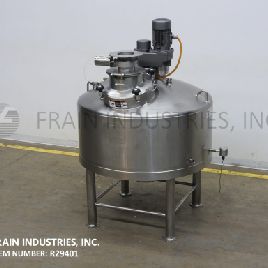 Walker#MT-101, 100 gallon, 316L Stainless Steel jacketed/insulated liquefier, 21" OD top man way with flip up bolt down cover