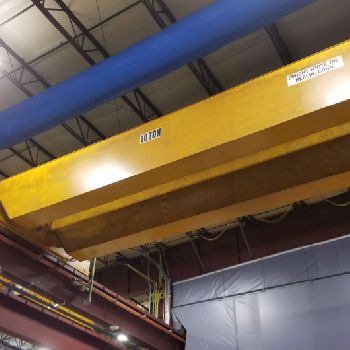 10 Ton,Kone, 95’1" span,26’ lift,radio,VFD bridge/trolley,240’(x2) rail/runway avail,1998,#1974