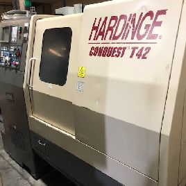 Hardinge#CONQUEST-T42, 12 station, Fanuc 18T, live tool, sub spindle, chip 1998, #157726