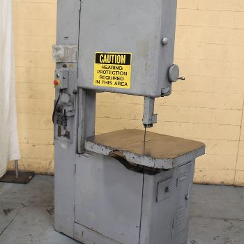 24"Grob#NS24, vertical band saw,12 u/guide,28 x 24 table,blade welder,1 HP,#64387