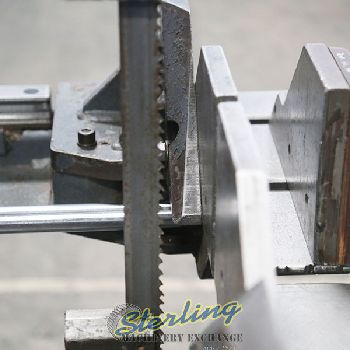 18" x 20Hyd-Mech#V-18Series 2, 65-385 FPM blade speed, 2 hydraulic vises, head tilt, guide arm, 7.5 HP, 2004, #A5850