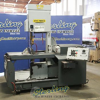 18" x 20Hyd-Mech#V-18Series 2, 65-385 FPM blade speed, 2 hydraulic vises, head tilt, guide arm, 7.5 HP, 2004, #A5850