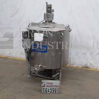 400 gal.Walker#PZ-K, 316 Stainless Steel jacketed tank, 54" diameter x 46 straight wall (2 available)