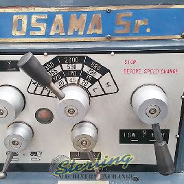 17" /24 x 40OsamaSr #MO-1740G, 3-jaw chuck, foot brake, face plate, coolant system, (2) dead centers