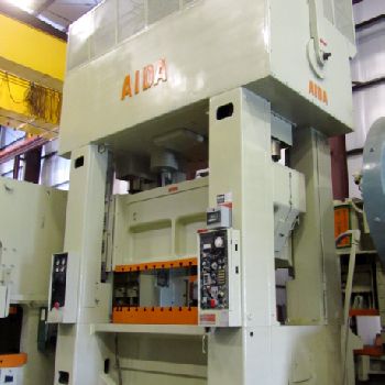 330 Ton,Aida#PMX(1), 12" stroke,31 SH,73 x 43 bed,30-90 SPM,recond,’85,#sr4304 (2 available)