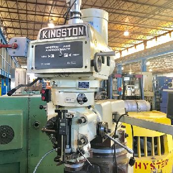 Kingston#KMT-5V, 10" x 50 T-slotted table, PF, #40 taper, 2-Axis DRO, hardways, 2000