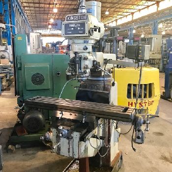Kingston#KMT-5V, 10" x 50 T-slotted table, PF, #40 taper, 2-Axis DRO, hardways, 2000