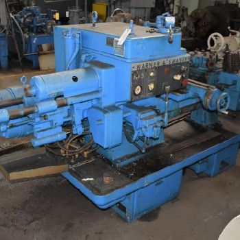 No. 3Warner &amp; Swaseysquare head, hydraulic bar feed partial - no stand, 5 flanged tool holders, 1.84" spindle hole, #28386