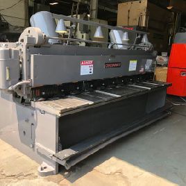 1/4 "x 10’Cincinnati # 1810, cizalla mecánica cuadrática, 60 SPM, 7.5 HP, 11 retenciones hidráulicas, calibre 36
