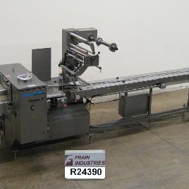 Doboy#MUSTANGIV, automatic, horizontal, 2-up flow wrapper, 60-150 ppm, film mandrel, registration, fin sealing wheels