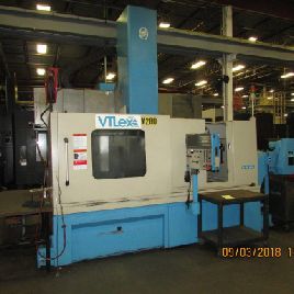 51 "O-M # VTLEX1100, torno giratorio vertical, mandril de 4 mordazas 43, Fanuc 18i-TB