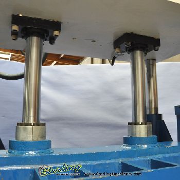 60 Ton,Savage#60HTP, 4-post hydraulic blanking trim press,light curtains,PLC,â€™92,#A2756