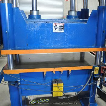 60 Ton,Savage#60HTP, 4-post hydraulic blanking trim press,light curtains,PLC,â€™92,#A2756