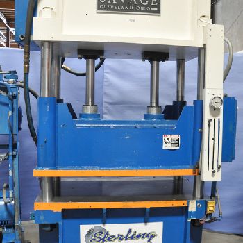 60 Ton,Savage#60HTP, 4-post hydraulic blanking trim press,light curtains,PLC,â€™92,#A2756