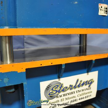 60 Ton,Savage#60HTP, 4-post hydraulic blanking trim press,light curtains,PLC,â€™92,#A2756