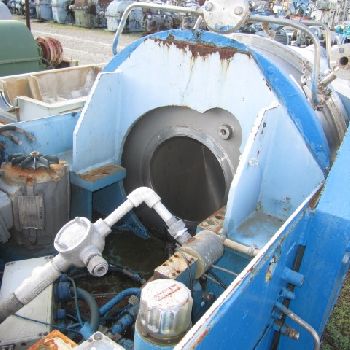 Heinkel#HF600, inverting filter centrifuge,Hast.C-4 contact surface,600mm diameter perforated basket, serial #110311, #42811