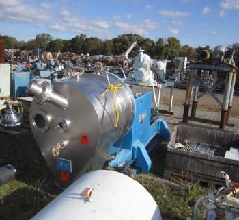 Heinkel#HF600, inverting filter centrifuge,Hast.C-4 contact surface,600mm diameter perforated basket, serial #110311, #42811