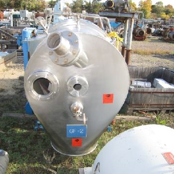 Heinkel#HF600, inverting filter centrifuge,Hast.C-4 contact surface,600mm diameter perforated basket, serial #110311, #42811